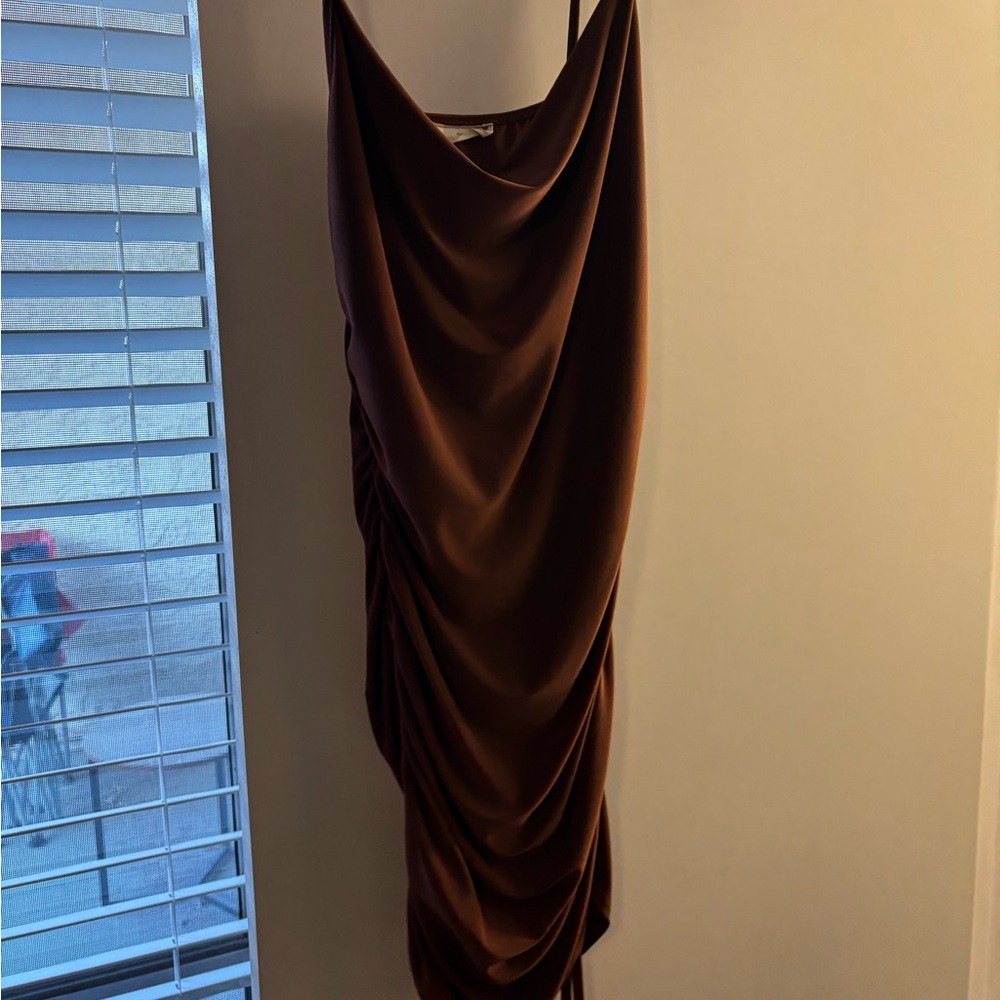 Forever 21 Asymmetrical Brown Dress